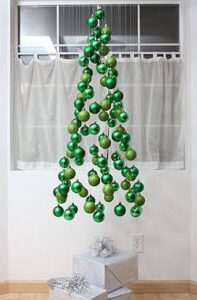 Christmas Tree made from decorations