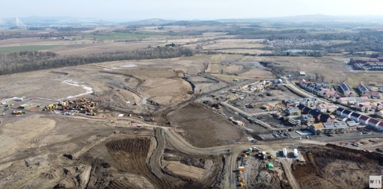 Our exclusive new drone footage shows dramatic scale of development works in Winchburgh