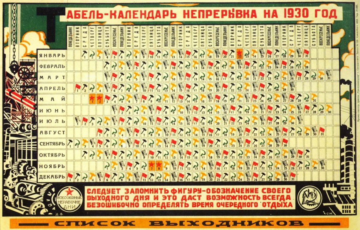 Nepreryvka Soviet Calendar
